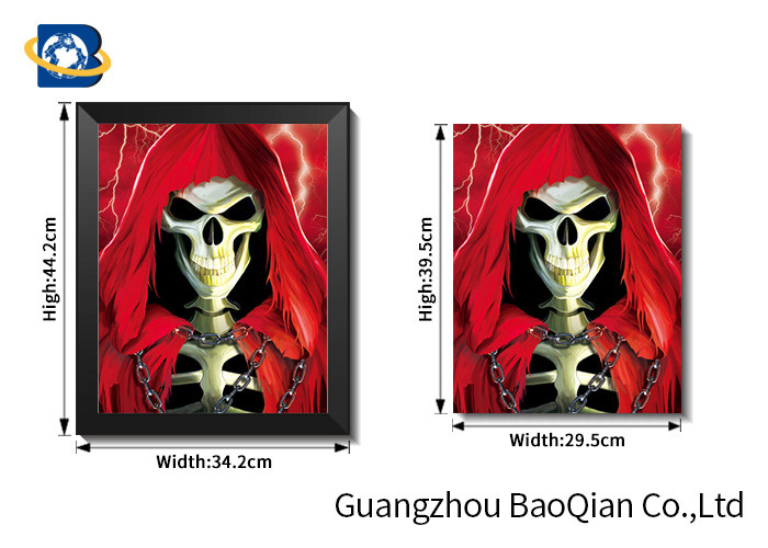 Stereograph Printing Lenticular Flip Creative Amazing Skull Decorative Waterproof Wallpaper
