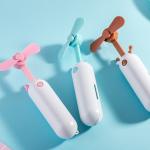 Mini Size Handheld USB Mist Fan Built In Rechargeable Battery Operated Fans