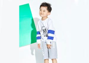 Quality Comfy Kids Boys Clothes Softer French Terry Sweater With Water Printing wholesale