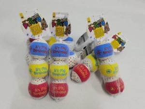 Quality Dog Toy Naughty Nice Holiday Themed Tennis Balls Red Green 2.5&quot; Choose Quantity (2 pack) wholesale