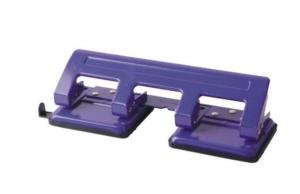 Quality Purple Color Rubber Basin 12 sheets capacity metal 4 holes paper punch for office wholesale