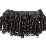 Natural Black Funmi Curly Remy Human Hair Bundles Sew In Weave Bundles Brazilian