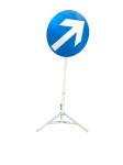 3KG Aluminum 3M Film Reflective Road Signs Manual Adjustment