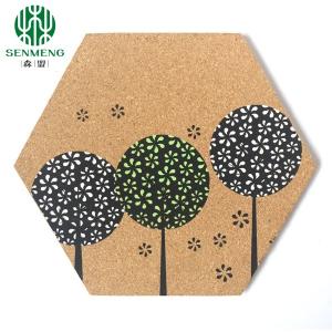 Quality Natural Hot Sale Hexagonal Self-Adhesive Cork Board wholesale