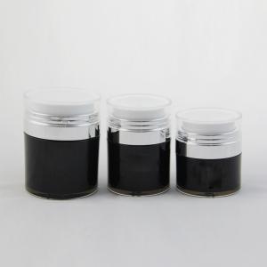 Quality Silver Black PP Durable Skincare Jar / Caps 15ml 30ml 50ml wholesale