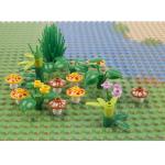 100pcs ABS colorful city field streetscape accessories plant mushroom building