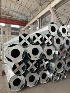 Quality 90Ft 5mm Thick Q460 Dodecagonal Hot Dip Galvanized Steel Pole wholesale