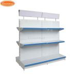 Customized Retail Display Racks Label Gondola Shelving Supermarket Beauty Supply