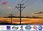 90FT 132kv Galvanized Electrical Steel Power Pole For Distribution Line