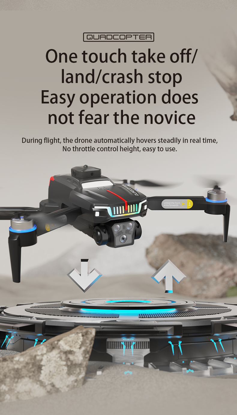 Flagship Performance Racing Drones Natural Color J16 Drone with Intelligent Obstacle Avoidance and Three Camera System
