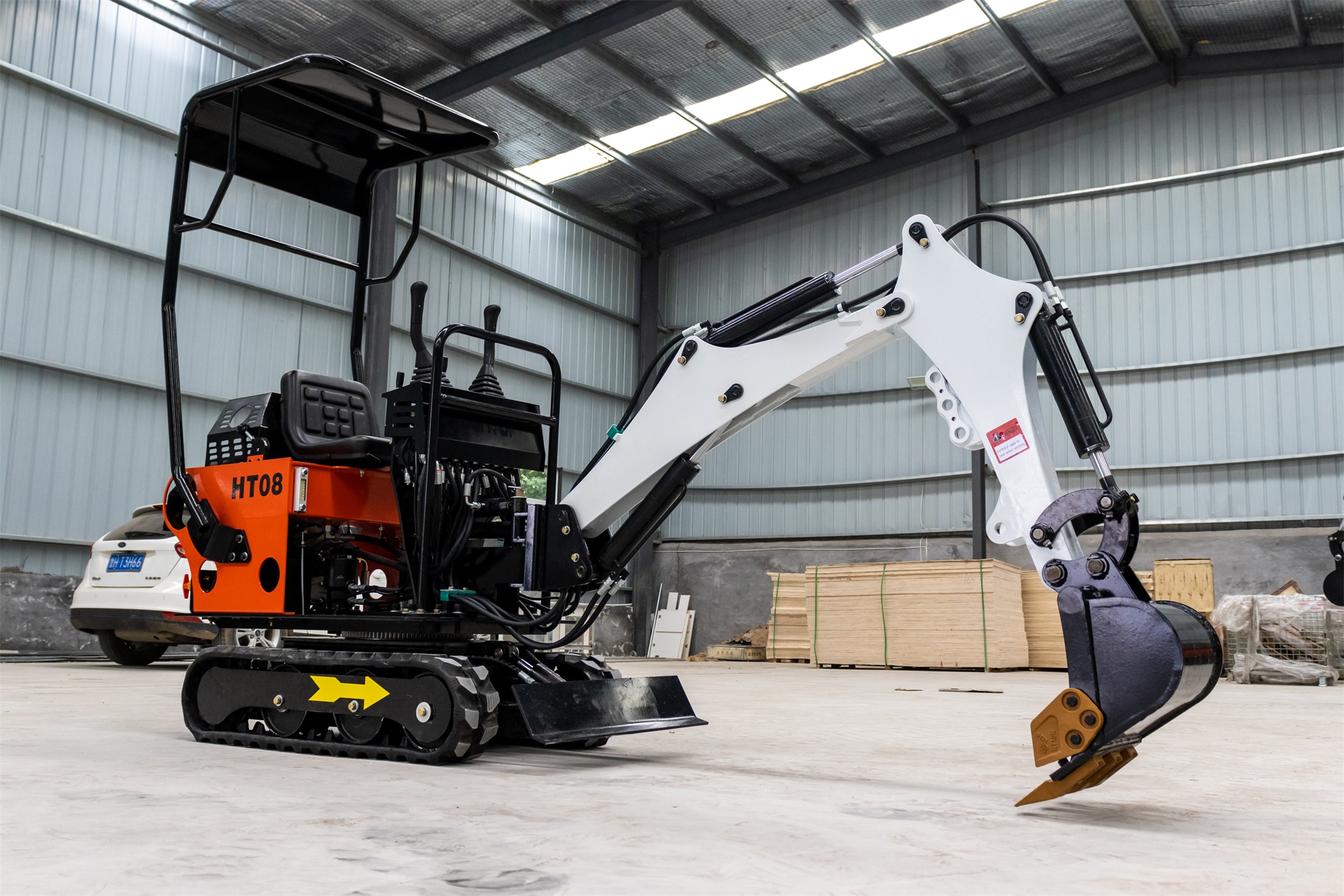 CHANGCHAI Engine 1 Ton Crawler Excavator Mini Digger with 1140mm Track Grounding Length