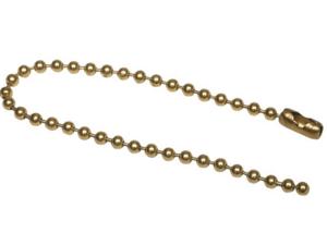 Quality Ball Chain Necklaces Beaded Split Key Rings 100 PK Steel Number 3 Brass Plated wholesale