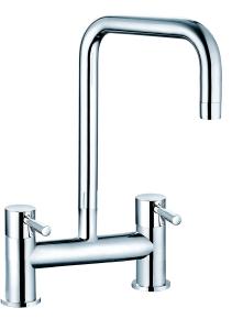 Quality Contemporary Double Handle Brass Kitchen Mixer Taps For Kitchen T81026 wholesale
