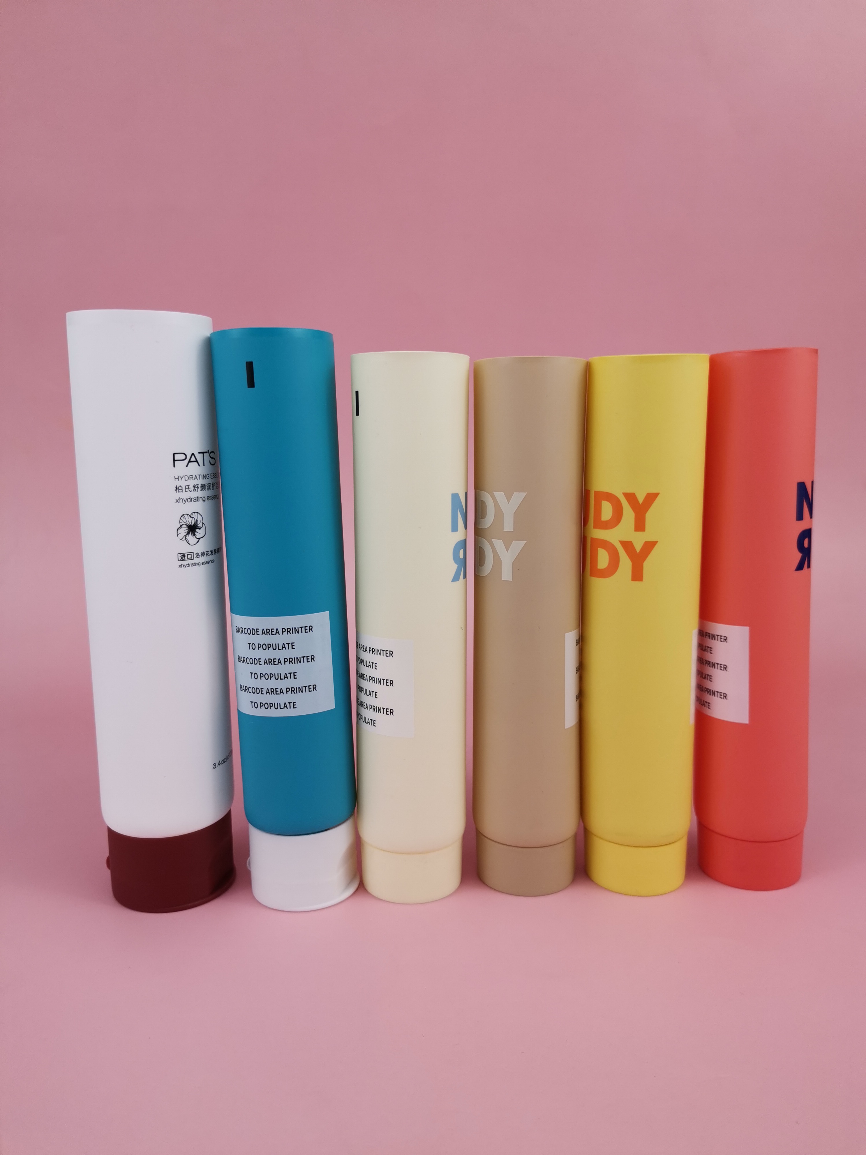 Fancy Skin Whitening Body Cream Screw Cap Soft Tube Cosmetic Package