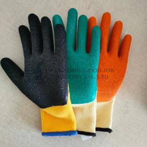 Quality 21 Yarn Knitted Industrial Working Gloves Latex Coated Free Sample wholesale
