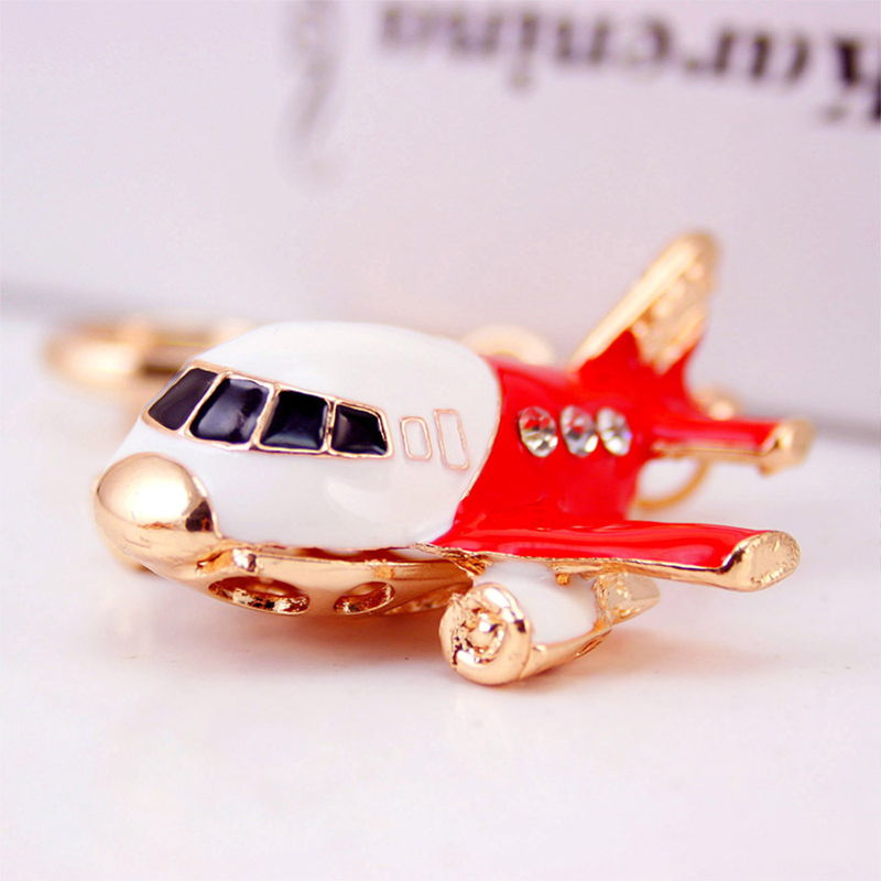Alloy Helicopter Key Chain Ornaments Light Metal Pendant For Women bags