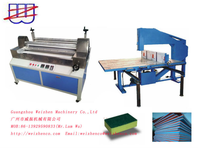 AC380/50HZ Voltage Kitchen Sponge Vertical Cutting Machine for Lamination Process