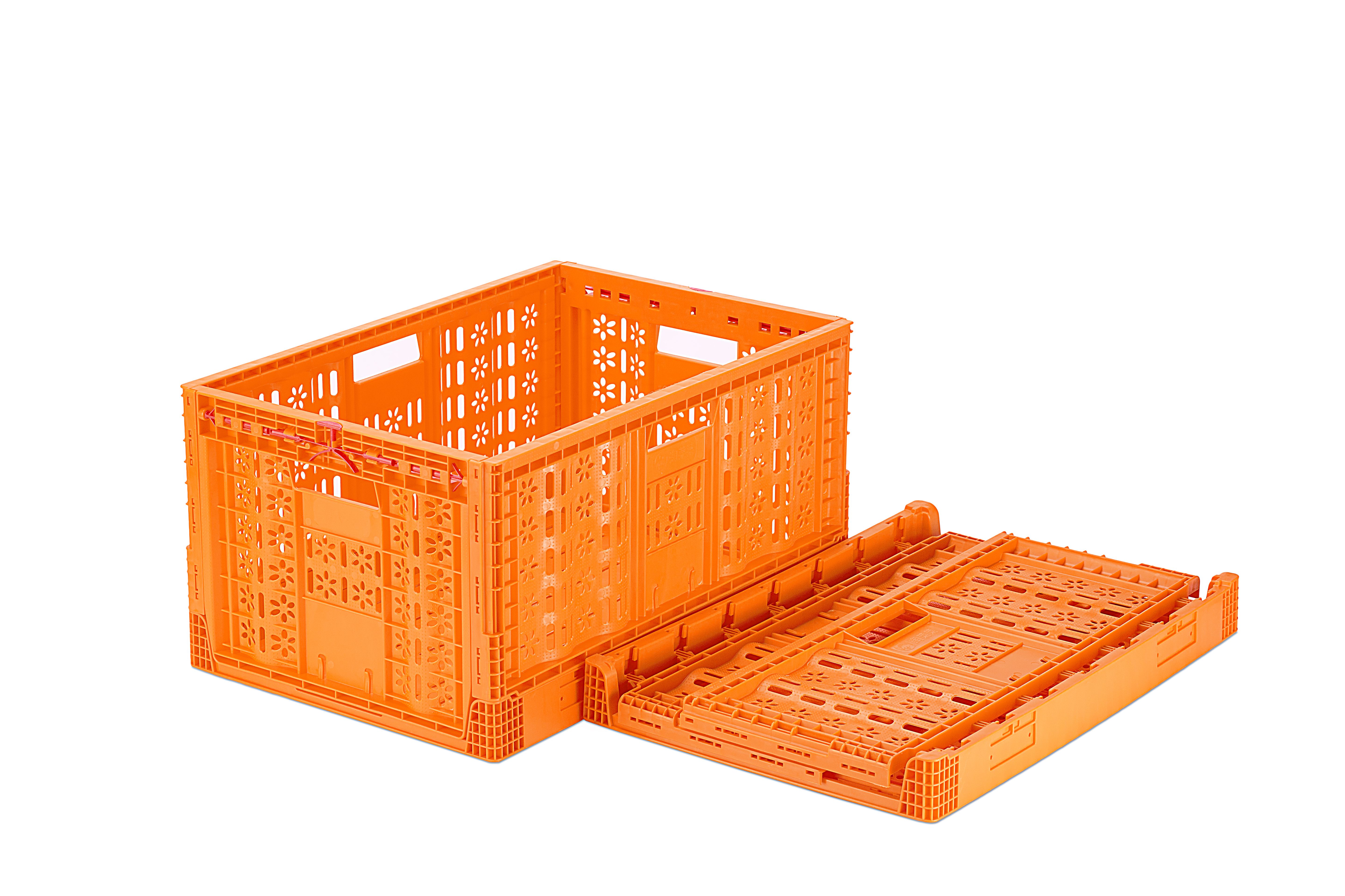 Foldable Plastic Vegetable Crate Convenient Storage Solution for Fruits and Vegetables
