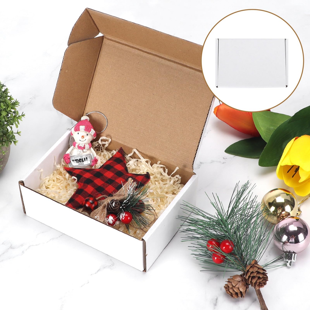 Recycled Materials Custom Logo Black White Carton Mailing Boxes for Luxury Shipping
