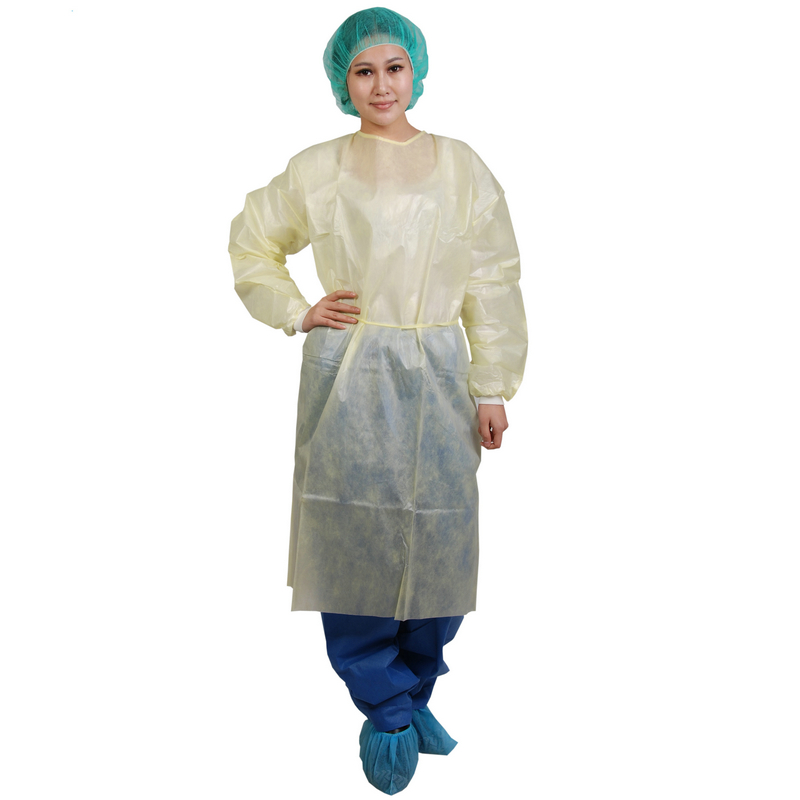 Soft Disposable Isolation Gown , Disposable Ppe Gowns Elastic Cuffs OEM Service