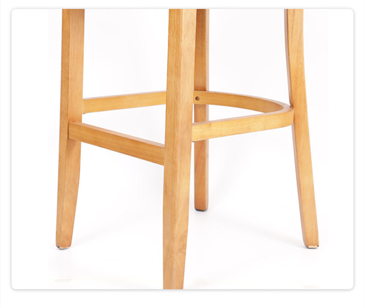 Adjustable Wooden Cafe Bar Stools Height For 42 Inch Counter Brown Leather