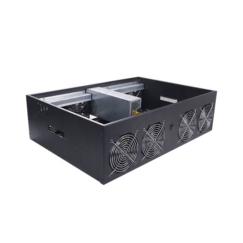 Crypto Graphics Mining Frame Rig 65mm Silent 8 GPU for ethereum