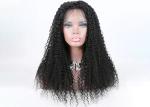 20 Inch Kinky Curly Human Hair Full Lace Wigs Full Swiss Lace With Stretch From