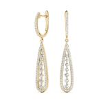0.75 Carats Lab Created Diamond Hoop Earrings VVS Clarity HPHT Round Cut