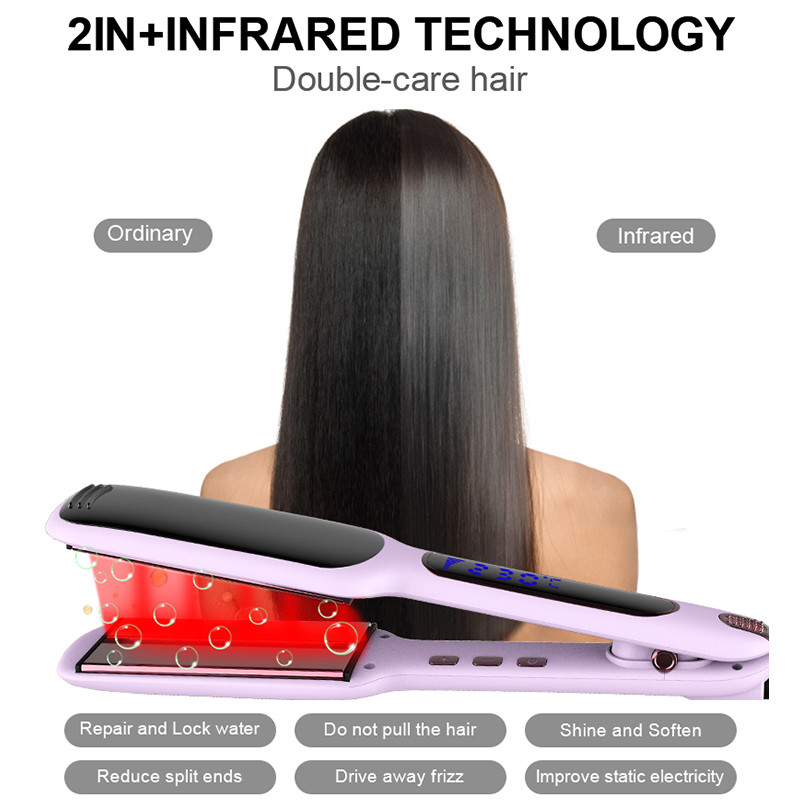 2 Inch Infrared Flat Iron Hair Straightener slim Tourmaline Coating Plate