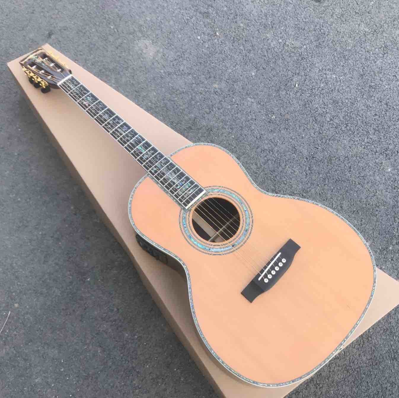 OEM 39 inches custom guitar, OOO size, Acoustic Guitar,Guitarra acustica ,Aablone inalys,solid cedar top