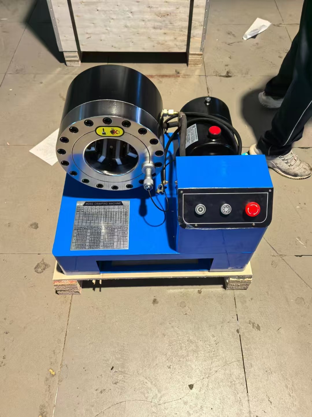 12V/24V 10 Dies 2 Inch Manual Braided Hose Crimper Battery Drive Hydraulic Hose Pipe Crimping Machine 6-51mm