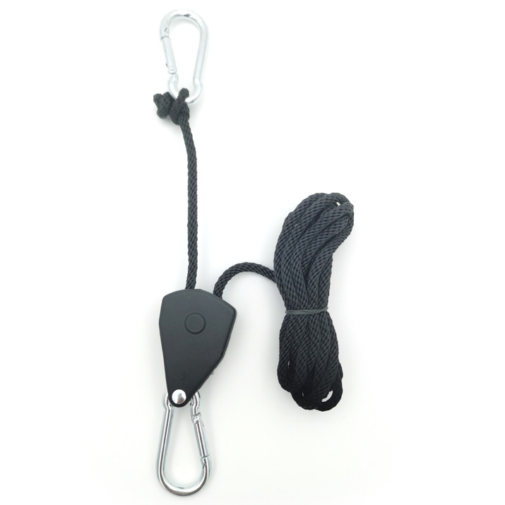 Horticulture Pair Of 1/8" Adjustable Grow Light Rope Hanger W/ Improved Metal Or Plastic Internal Gears