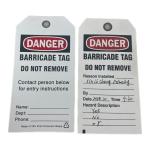Plastic Tag Danger Barricade Tag Durable PVC for Safety Sign Tag