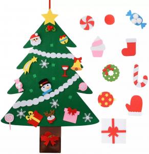 Beautiful Animals Pattern Christmas Party Crafts 2mm Thickness For Home Felt Pendant
