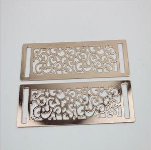 Quality Simple design gold hollow pattern iron sheets shoelace metal buckles wholesale
