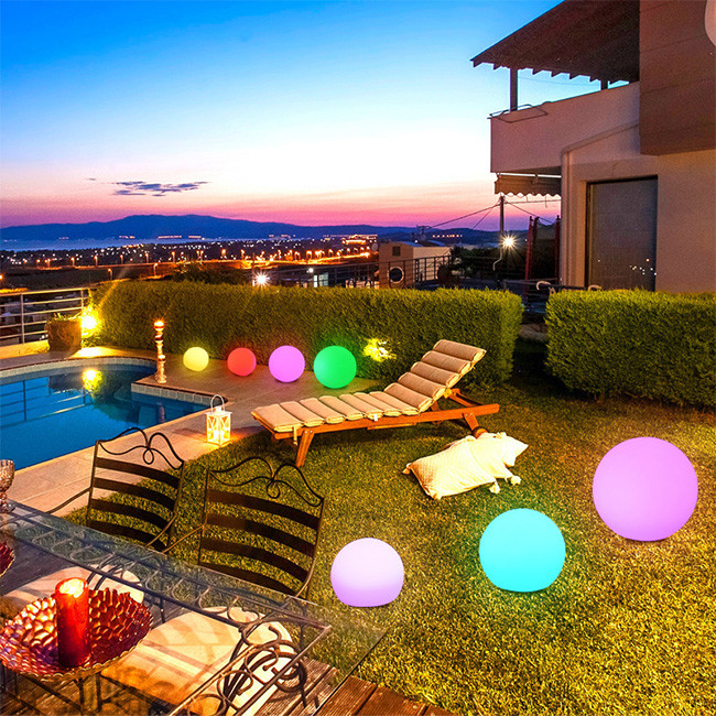 80cm Rechargeable LED Light Up Balls Remote Control For Christmas