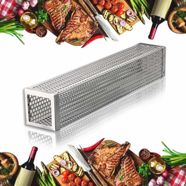 Perforated Smoking Pipe Grill Stainless Steel Square Perforated Mesh Smoking