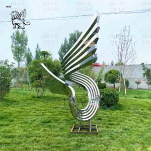Quality Stainless Steel Sculpture Metal Art Abstract Sculpture Mirror Polished Modern Urban Landscape wholesale