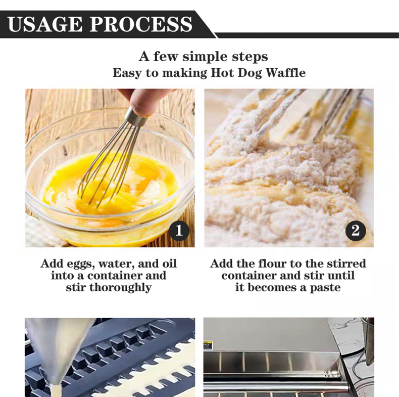 TCG-804W Tree Shape Waffle Makers 4pcs Waffle Machine Lolly Stick Waffle Non-stick Coating