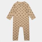 Newborn Baby Girl Deer Printed Romper Jumpsuit Long Sleeve Cotton Knit Bodysuit