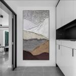 Modern Home Wall Decoration Hand Painted Multi Color Abstract Oil Painting on