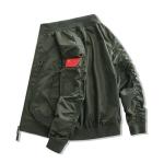 Zipper Heavy Winter Jacket Causal Bomber Mens Varsity Jacket