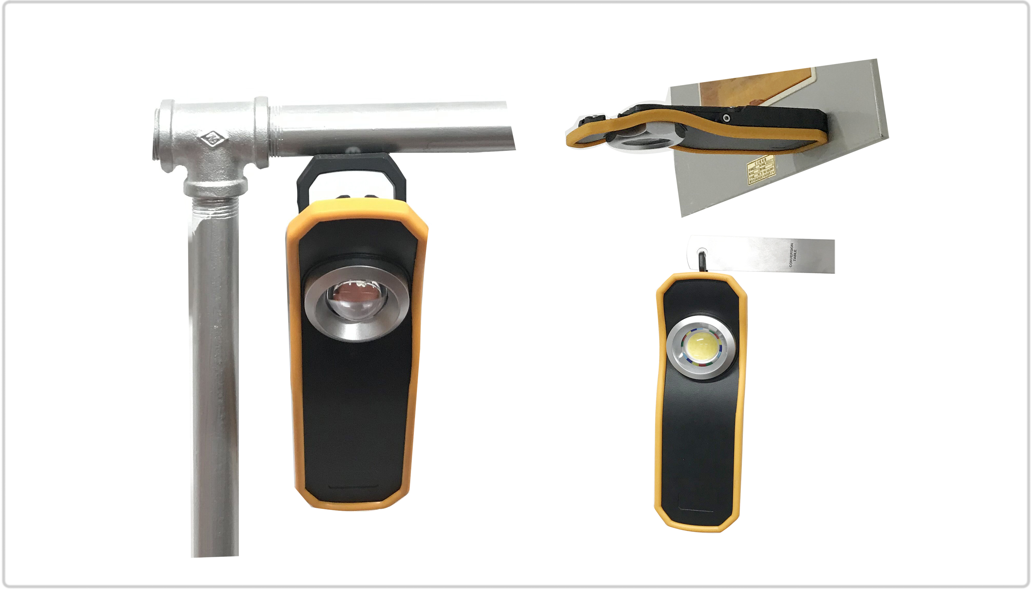 1500 Lumen Rechargeable Handheld Work Light With Aluminium Body And Magnetic Stand
