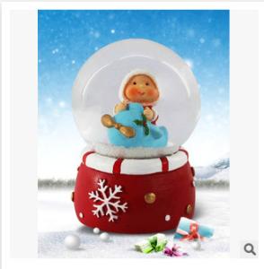 Quality New creative promotion gift christmas santa clause resin led snow glass ball event supplie wholesale