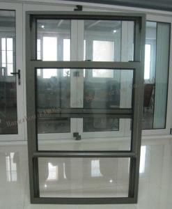Quality Vertical Sliding 1.2mm Aluminum Storm Windows , Toughened 3mm Glass Sash Windows wholesale