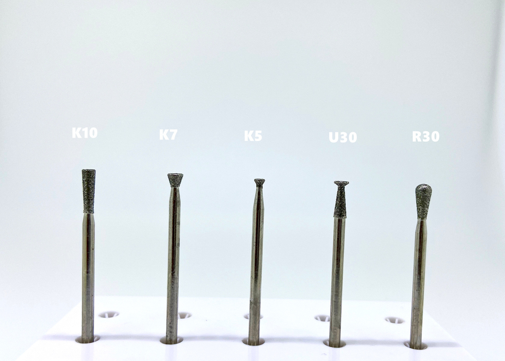 2.35mm HP Shank Diamond Grinding Stones Coated Plated Inverted Cone Dental Burs