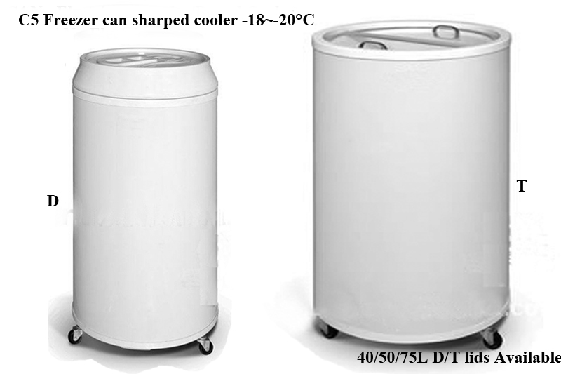 75L Cooler Fridge on Wheels Movable can cooler- 0-10 degrees-Cooler Barrels party cooler
