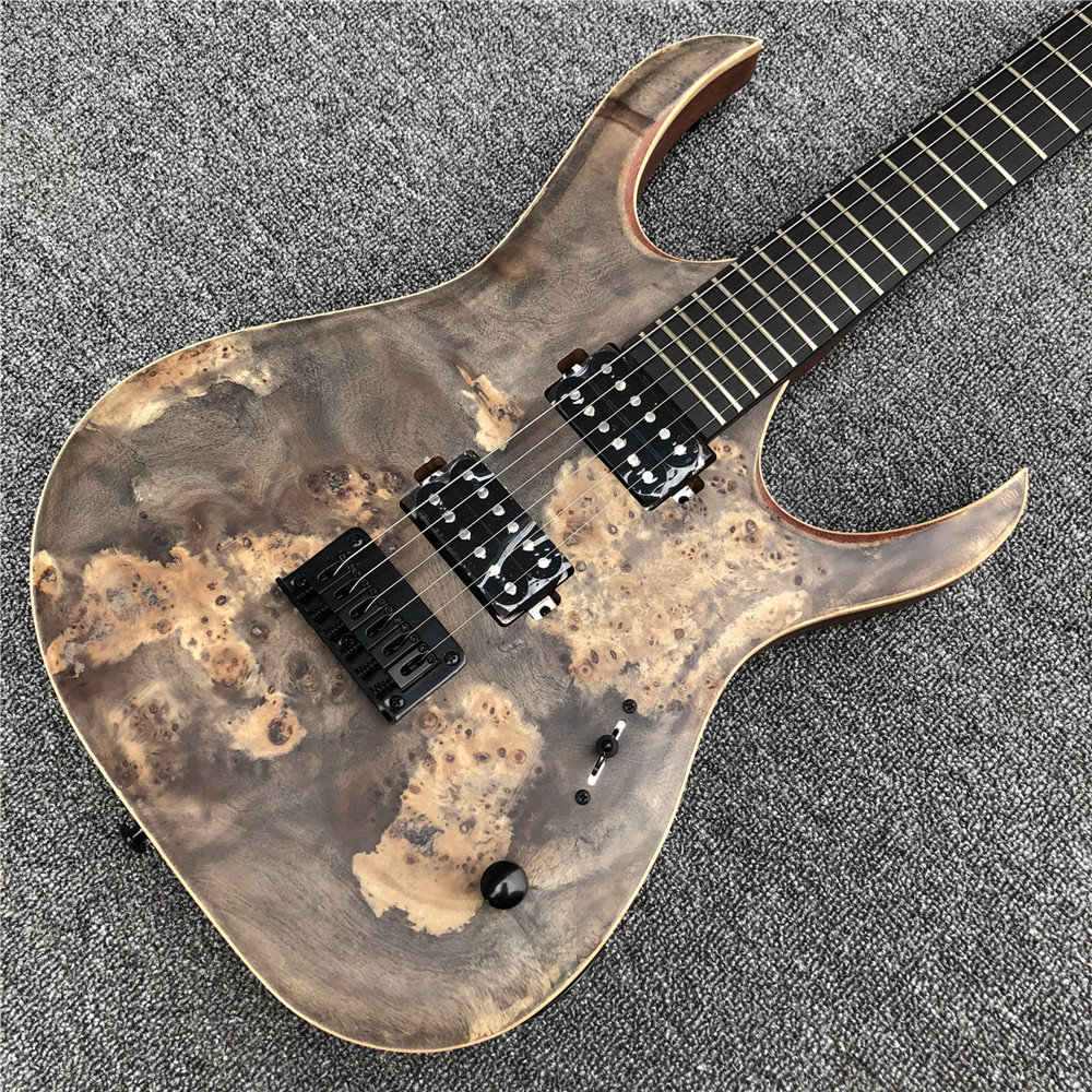 Maple top Mayones 6 Strings Electric Guitar,New Ebony Fretboard Neck through body Custom WO logo Mayone Guitar