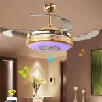 Invisible Blade Living Room Decorative Ceiling Fan , Modern Enclosed Ceiling Fan
