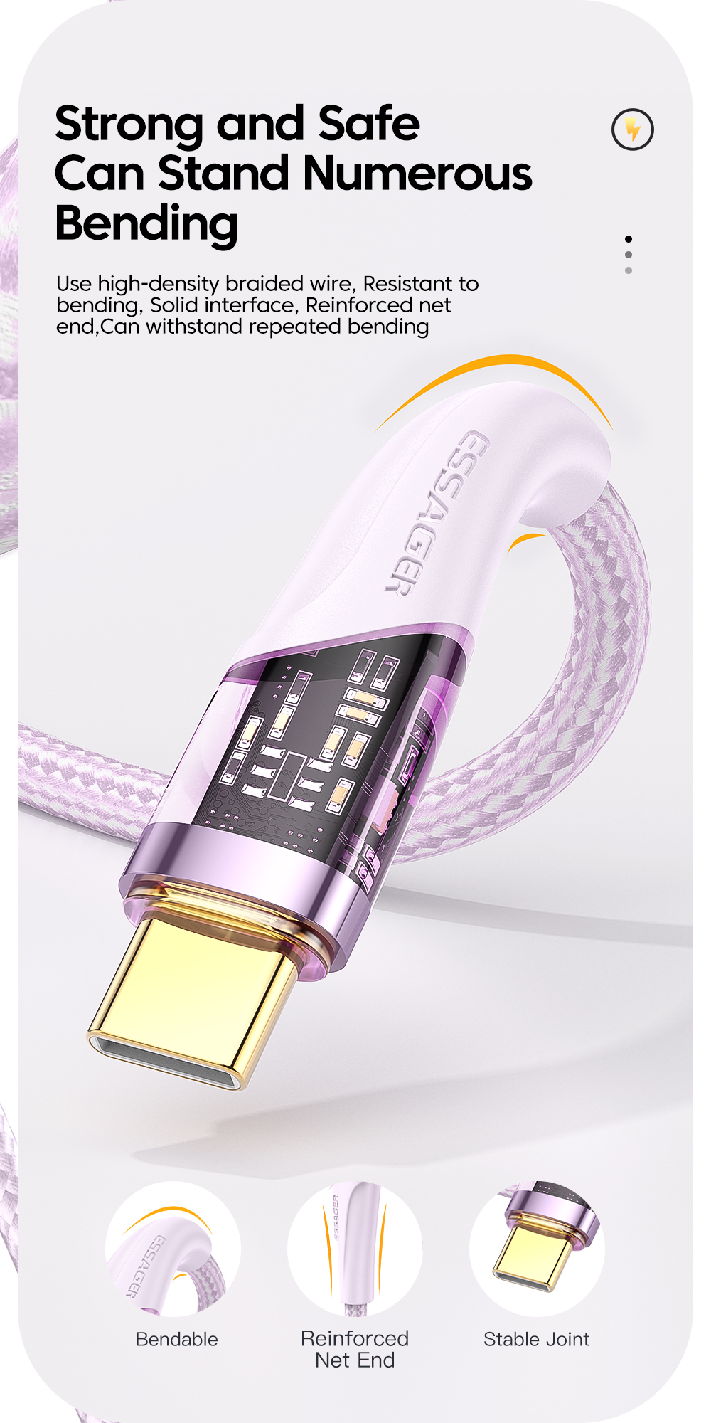 USB2.0 Type C To Type C USB Data Cable Quick Charging 100W 5A 480Mbps Transfer